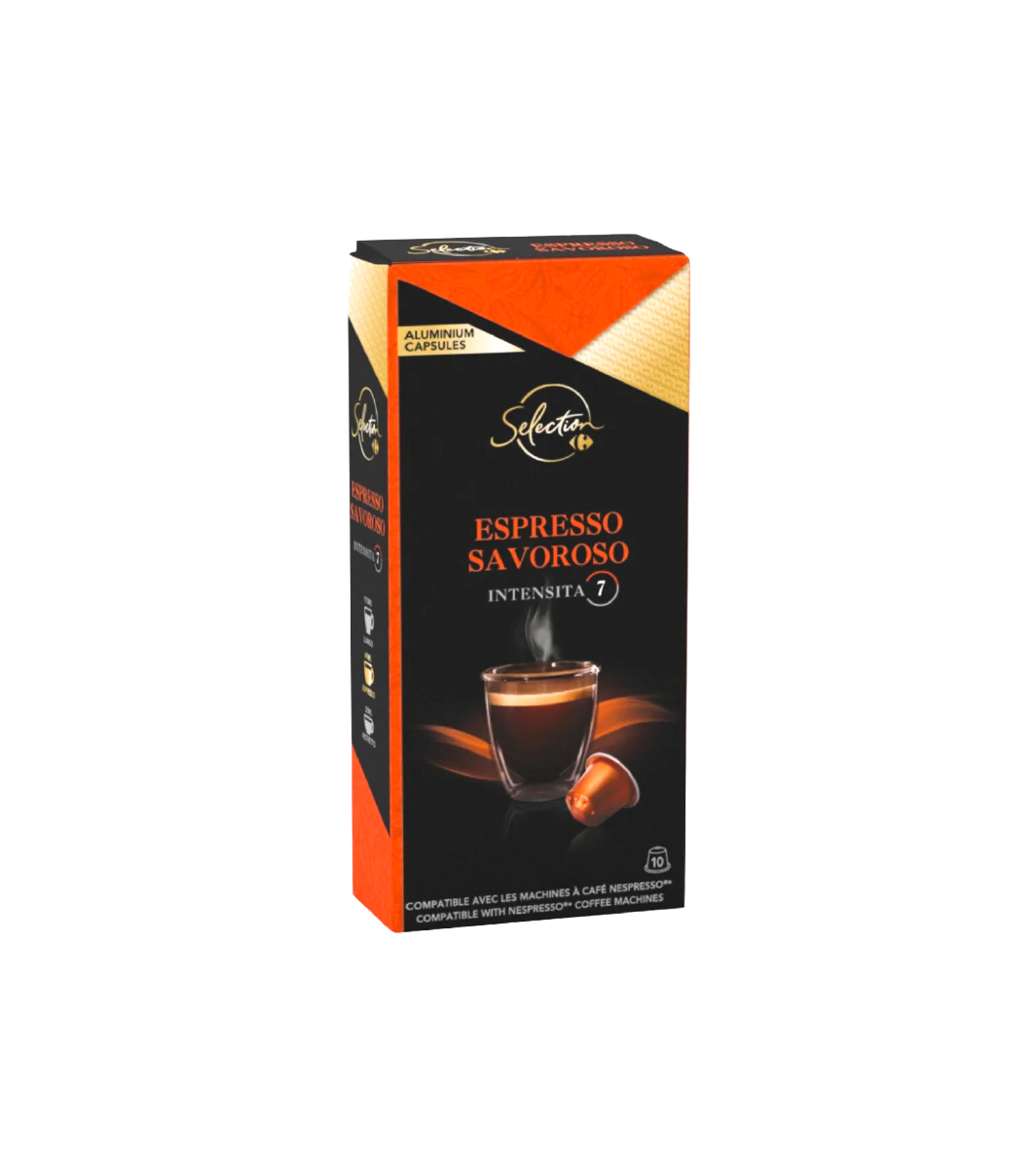Café en capsules Expresso équilibré Carrefour 10 unités